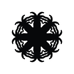 Ornament icon. Simple style company big sale poster background symbol. Ornament brand logo design element. Ornament t-shirt printing. Bread vector for sticker.