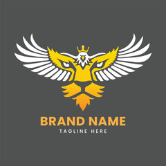 Lion King logo design vector