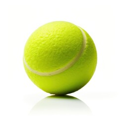Yellow tennis ball isolated