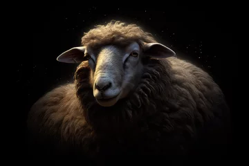 Türaufkleber Animals and religion, eid ul adha mubarak sheep . Generative ai © MoreThanProd