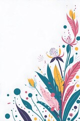 Lilly flowers cartoon. AI generated illustration