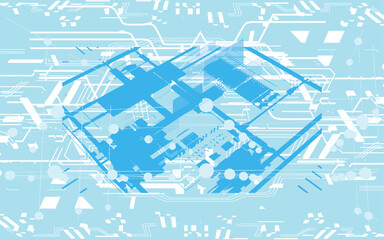 Abstract image of future technology concept,blue light technology picture