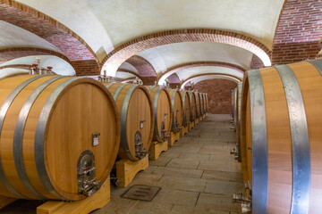 Wine cellar in Piedmont, Italy