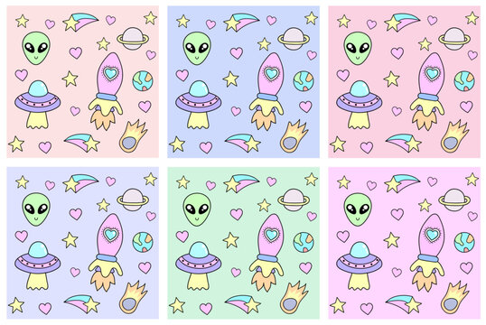 Set de objetos del espacio