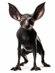 Full size of funny chupacabra isolated on white background