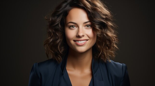 portrait of a laughing girl for street advertising