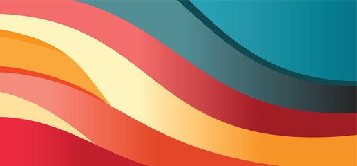 abstract colorful background vector wave pattern