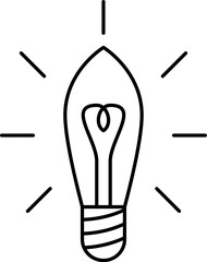 ellipse lamp icon. minimal, thin, simple and clean. used for logo, symbol, sign, web, mobile and infographic