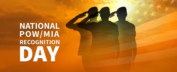Fototapeten National POW MIA Recognition Day. September 15. USA flag. 3d illustration. © arsenypopel