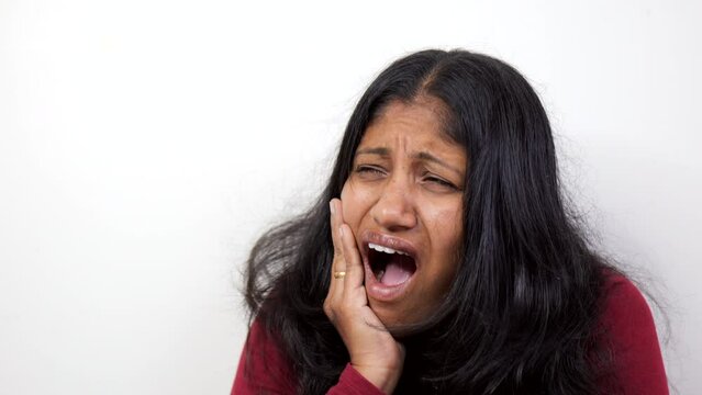 A Woman in Pain from Toothache