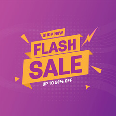 Gradient flash sale background template banner