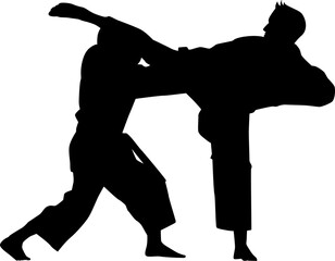 karate silhouette