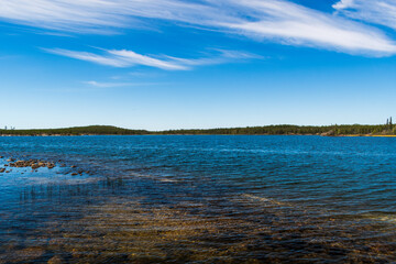 Tranquil Tibbitt Lake on Summer Afternoon, Northwest Territories, Canada