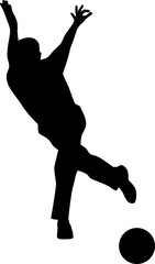 Bowling player silhouettes