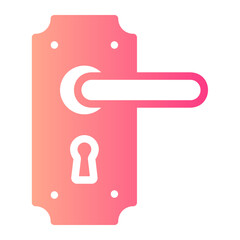 door lock gradient icon