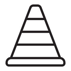 traffic cone line icon