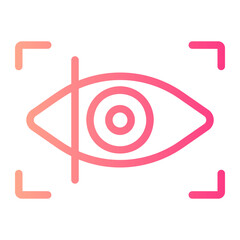 eye scan gradient icon