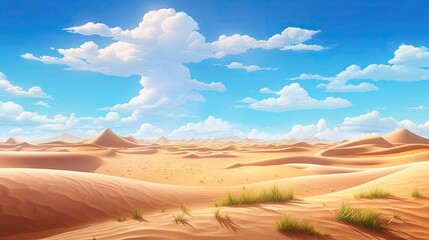 Fototapeta na wymiar fantastic dunes in the desert at extreme hot summer day