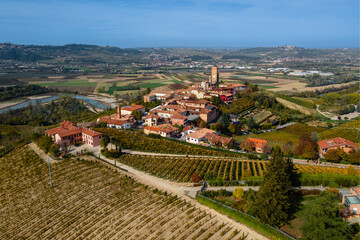 View of Barbaresco, Langhe, Piedmont, Italy - 638057169