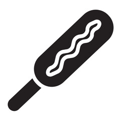 corn dog glyph icon