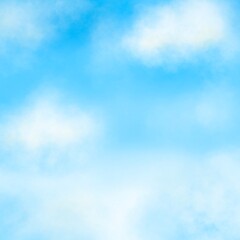 Naklejka na ściany i meble Blue sky and clouds illustration background