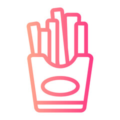 Obraz premium french fries gradient icon
