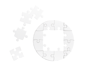 The missing puzzle piece. Symbolizing the quest challenge for completion.