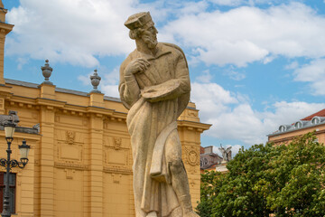Fototapeta na wymiar Monument to Andriji Meduliću (Spomenik Andriji Meduliću) Zagreb in the state of Zagreb Croatia