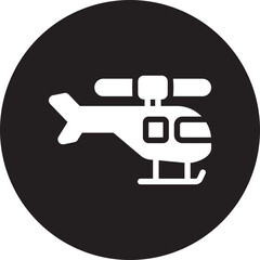 helicopter glyph icon