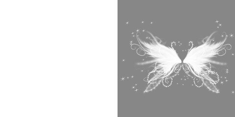 Magic beautiful butterflies wing isolated. Magic Angel Wings on transparent png. Shiny wind curve flare with sparkle png on transparent background