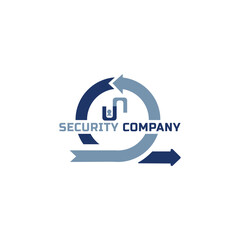 Security logo template Vector illustration of a shield with the words Security System. Suitable for insurance companies, Security Services, and safety anti-virus products. 