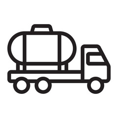 tank truck line icon