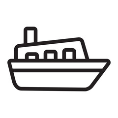 yacht line icon