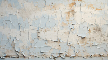 Abstract pattern in the peeling paint of a worn-down wall