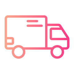 delivery truck gradient icon