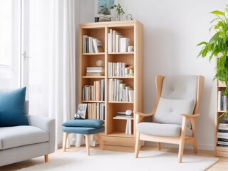 Obraz premium Scandinavian Serenity: Step Inside the Ultimate Cozy Living Room Haven!