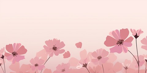 Top view image of pink dry flowers over pastel background .Flat lay Created with Generative AI technology.