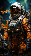 Fototapeta premium astronaut, sky, planet, space exploration