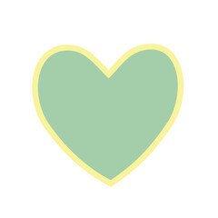 Green heart emoji isolated on white background. Emoticons symbol modern, simple, printed on paper. icon for website design