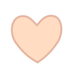 Beige heart emoji isolated on white background. Emoticons symbol modern, simple, printed on paper. icon for website design