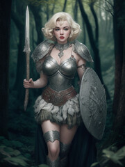 Marilyn Monroe as Celtic Warrior