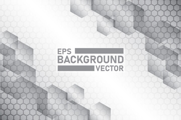 Design background image with hexagon or honeycomb in gray color