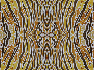seamless pattern of tiger stripes in brown colors with watercolor texture