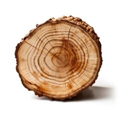 Obraz premium Cut down a tree isolated on a white background.