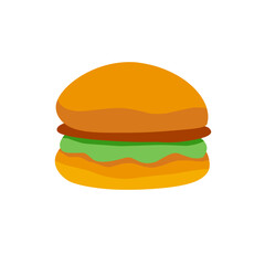 illustration. cartoon hamburger for fast food