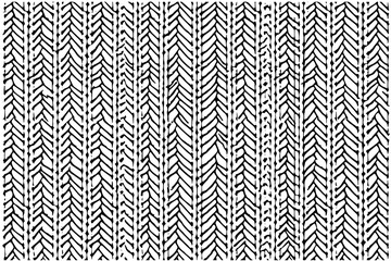 Herringbone grunge woven seamless swatch pattern. Distressed texture of weaving fabric. Abstract halftone vector illustration.