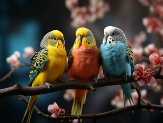 Lovebirds created with artificial intelligence