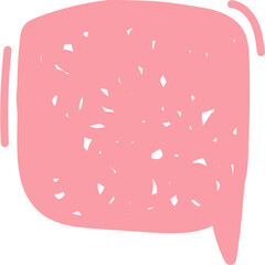 Colorful pastel pink color speech bubble balloon icon sticker memo keyword planner text box banner, flat png transparent element design