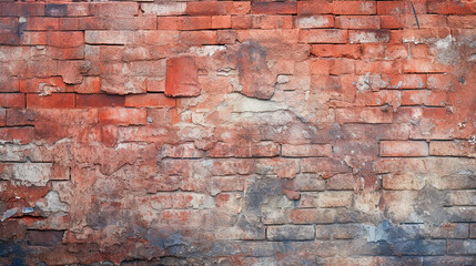 Macro Close-Up Of A Weathered Brick Wall