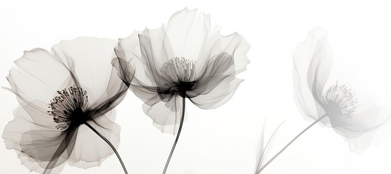 Condolence, grieving card, loss, funerals, support. Beautiful elegant fantasy ink flower on a neutral 
bright background for sending words of support and comfort. Monochromatic style.